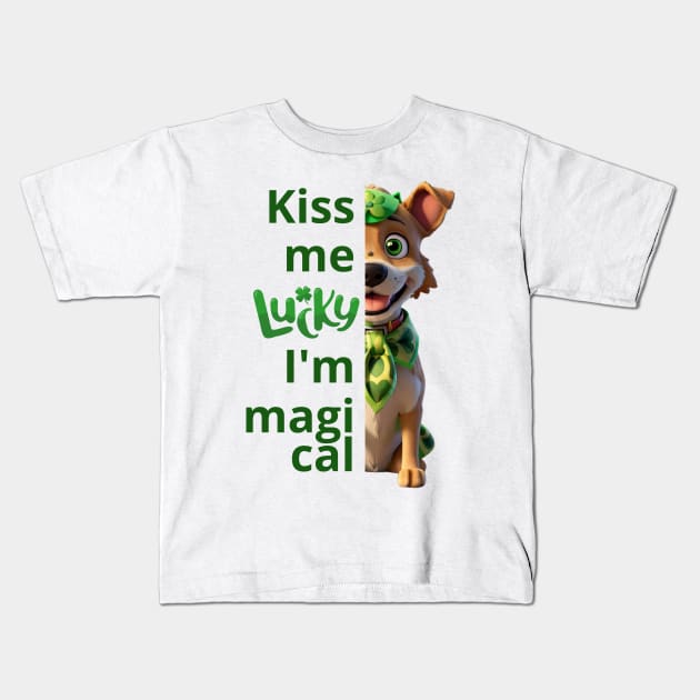 Kiss me, I'm magical Kids T-Shirt by benzshope